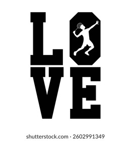 Love Badminton Typography T-shirt Design Vector, Racket shuttlecock illustration, racket indoor sport design Sublimation
