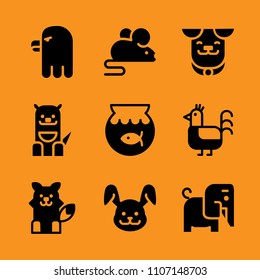 love, baked, link and choice icon set. Vector illustration for web and design.