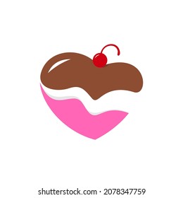 Love Bakery logo design vector template. Bakery logo concept
