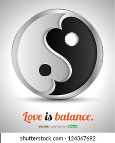 Love is balance/ vector concept for love and health concept / valentine