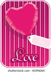 Love ballon card