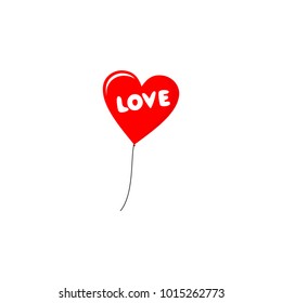 love ballon vector illustration