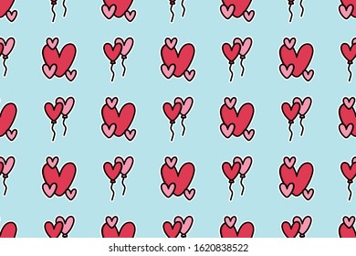 love and balloon background, seamless pattern, eps10