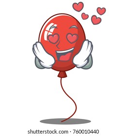 In love balloon character cartoon style