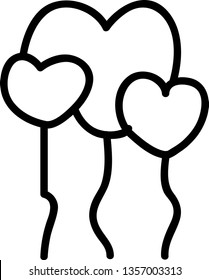 love balloon flat icon