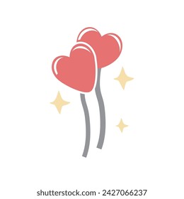 love balloon icon design vector art illustration
