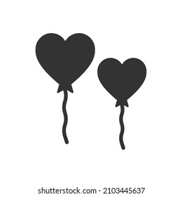 Love Balloon Icon - Heart Balloon Icon