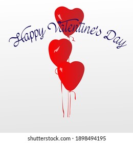 Love balloon shape happy valentine days vector