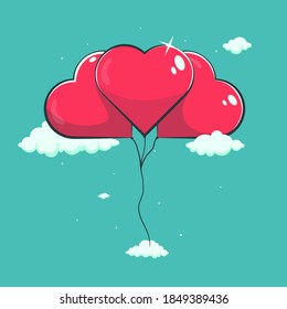 love balloons illustration Premium Vector