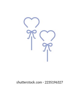icono vectorial de los globos de amor para bodas y valentinas