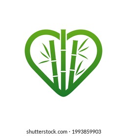 Love Bamboo logo vector template, Creative Bamboo logo design concepts