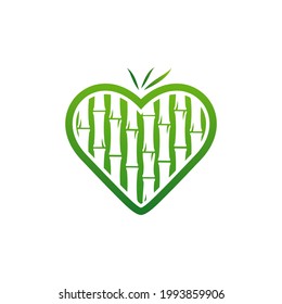 Love Bamboo logo vector template, Creative Bamboo logo design concepts