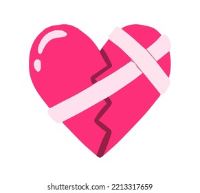 Love bandage icon design vector. Mending heart emoji symbol illustration.