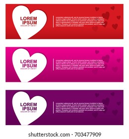 love banner background design template