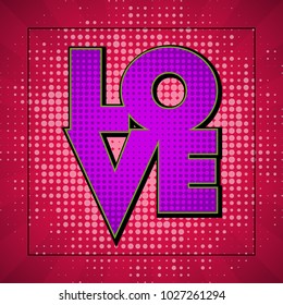 Love banner. Happy valentines day and weeding design dotty elements. Vector illustration. Abstract dot background ornaments, Hearts. Be my Valentine. With Love points frame.