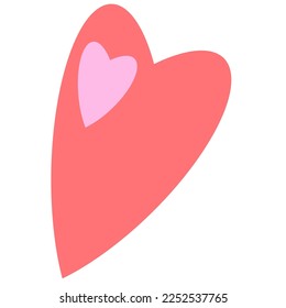 Love Banner with vintage hearts in pastel colors design trend 2023.