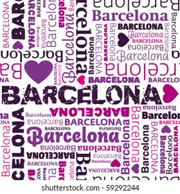 i love Barcelona seamless background pattern in vector