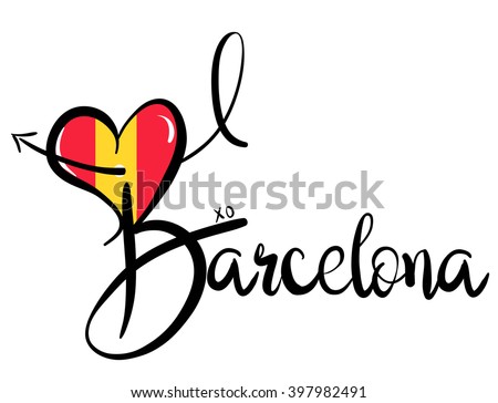 I Love Barcelona - Vector Graphic