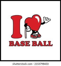 I Love Base Ball A Nice Poster