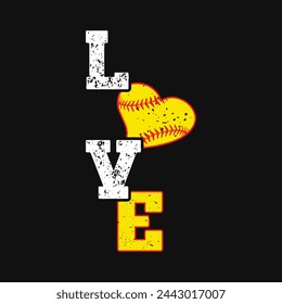 Amor, amante del béisbol, corazón vector, corazón de béisbol, amante, divertido, diseño de béisbol, diseño de vectores, amor divertido