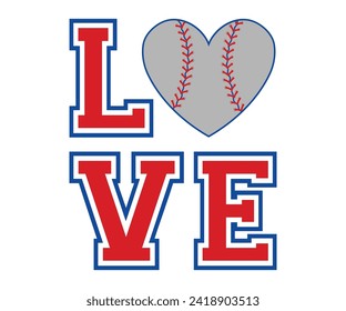 Love for baseball T-shirt, Baseball Shirt, Baseball Mom, Softball Shirt, Game Day, Baseball Quote, Cut File For Cricut And Silhouette