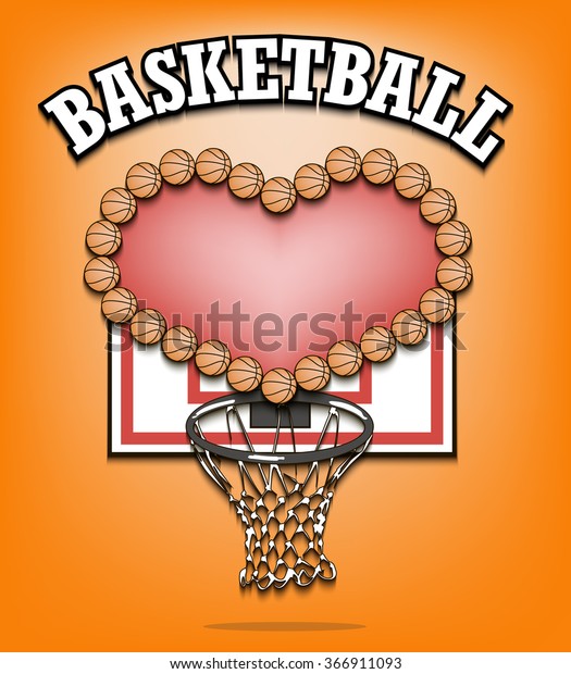 Download Love Basketball Heart Ball Vector Illustration Stock ...