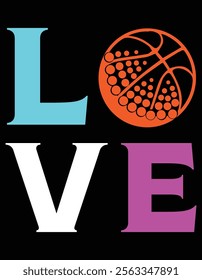 Love Basketball Team Fan Design.