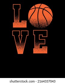 Love Basketball t-shirt design for Basketball lovers