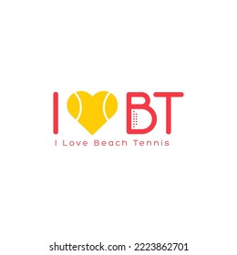 I love beach tennis. Logo template for beach tennis.