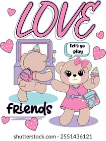 love bear cute best friends