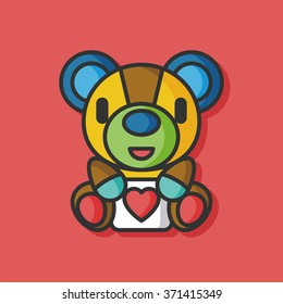 love bear doll vector icon