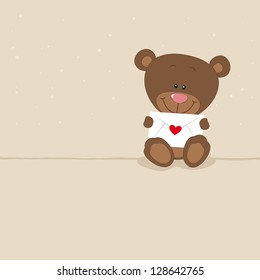 Love bear with love letter