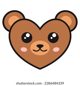 Love Bear Patch V62 Patch Streetwear, Urban Design Brown and Black Colors Patch Commercial Use