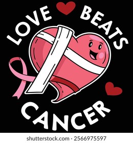 Love Beats Cancer A Heartwarming Symbol of Hope