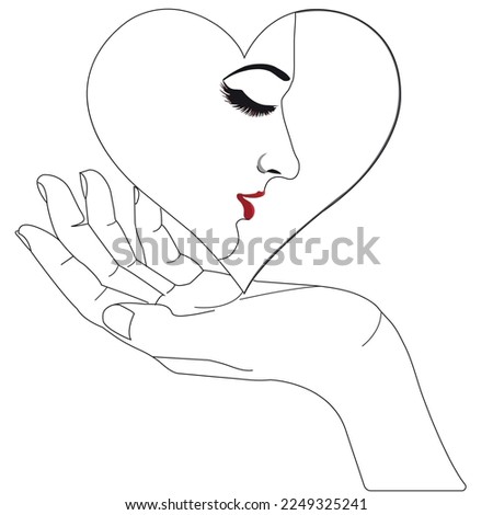 Love of beautiful face in the world 