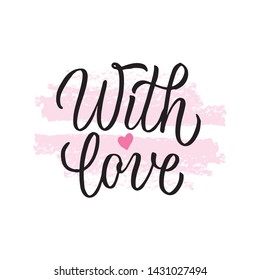 Hand Drawn Lettering Phrase Love You Stock Vector (Royalty Free) 1301103889