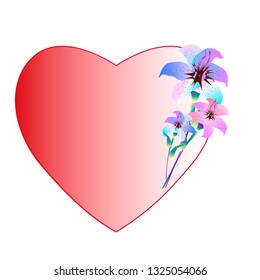 love, beautiful hearts, on a white