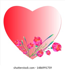love, beautiful hearts, on a white