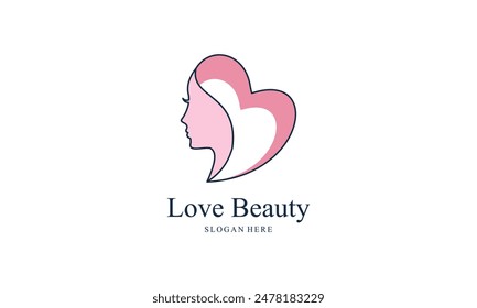 Idea de Vector de diseño de logotipo de Love beauty