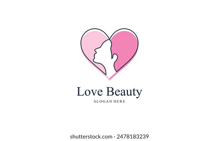Love beauty logo design vector idea