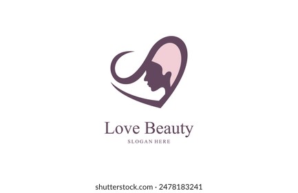 Love Beauty Logo Design Vektorgrafik Idee
