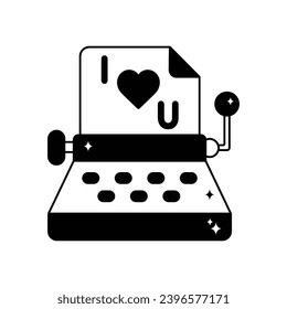 Love bed doodle vector outline Sticker. EPS 10 file