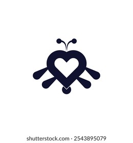 love bee logo design icon illustration