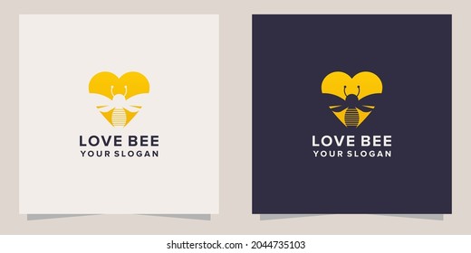 love bee logo design template