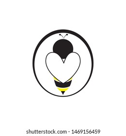 love bee logo vector design