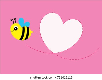 love bee valentine message vector