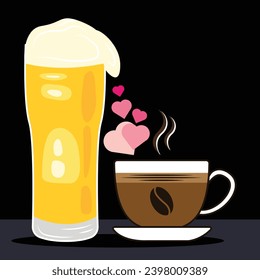 love of beer and coffee