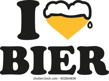 I love beer with beer heart german