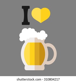 i love beer sign