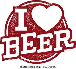 I Love Beer Stamp